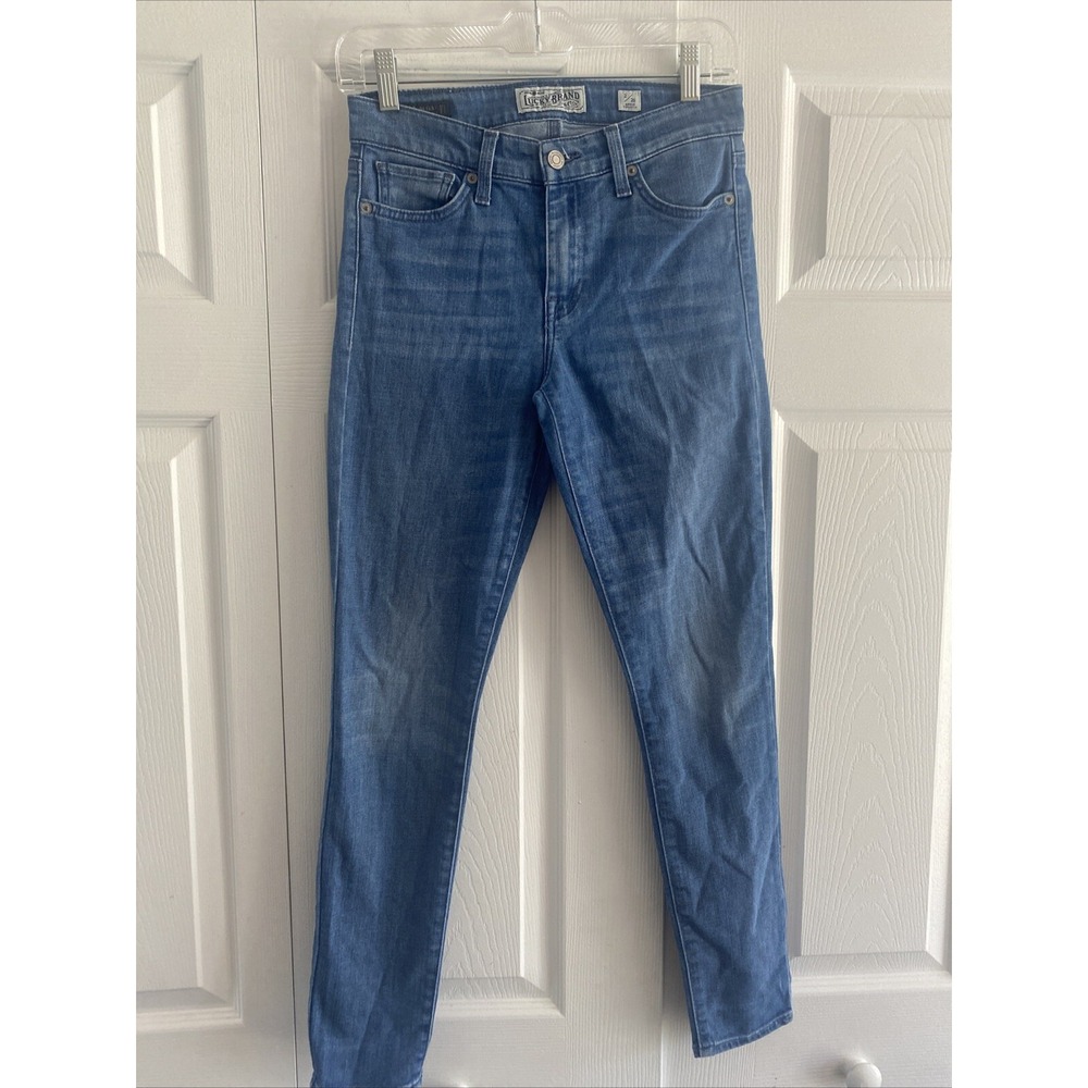 Lucky Brand Women's 26 Ava Skinny‎ Ankle Denim Jeans Candiani Denim Medium Wash